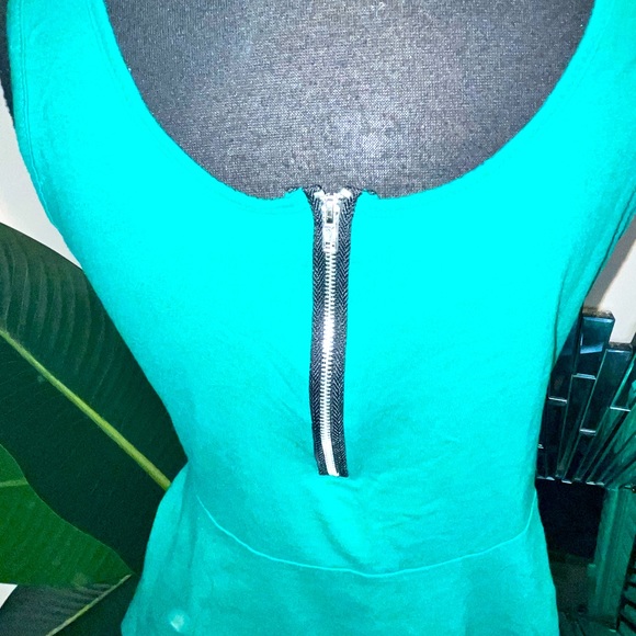 Green Peplum Tank Top - Picture 3 of 3